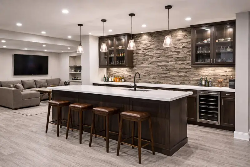 Basement remodeling project