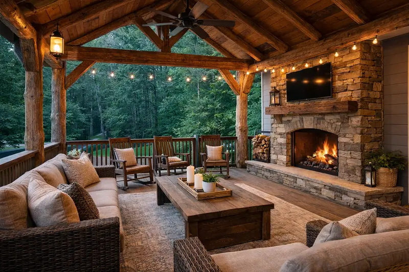 Porch or deck construction project